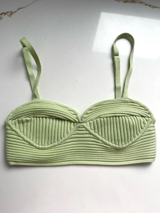 Jonathan Simkhai Linden Compact Rib Bra Top small - Picture 2 of 4